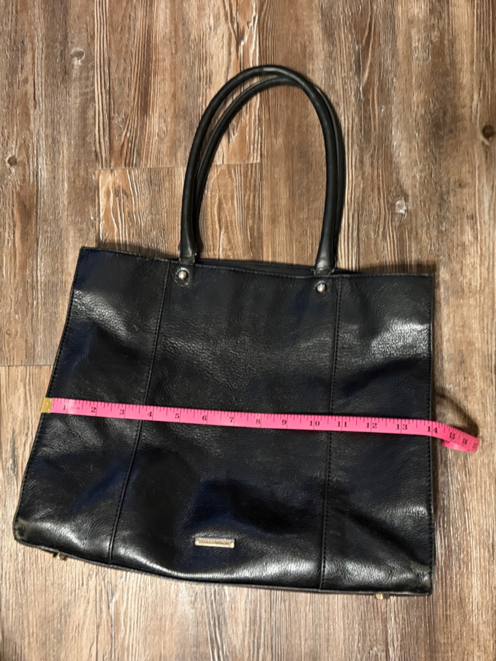 Rebecca Minkoff Black Leather Tote with Double Handles